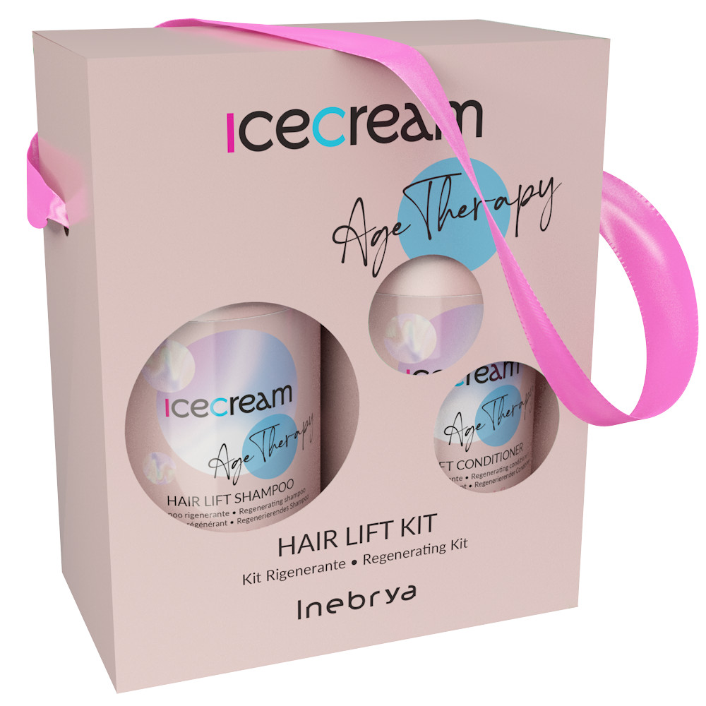 Inebrya Ice Cream Hair Lift, zestaw regenerujący szampon do włosów