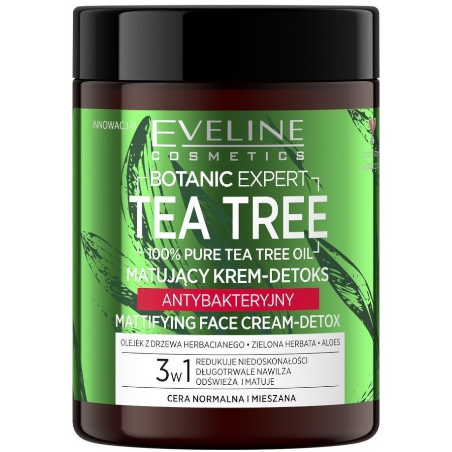 Eveline Botanic Expert Tea Tree, matujący krem do twarzy o działaniu ...
