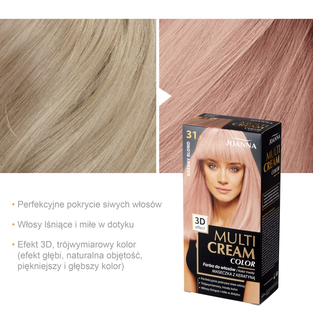 Joanna Multi Cream Color Farba do włosów różany blond 31.5 Bodyland.pl