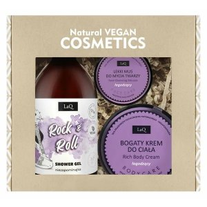 LaQ Niezapominajka Silver, zestaw, żel 500ml + krem do ciała 200ml + mus do twarzy 40g (sianko)