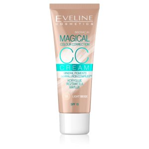 Eveline Magical Colour Correction CC, multifunkcyjny podkład, 50 light beige, 30ml