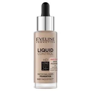 Eveline Cosmetics Liquid Control HD, Matujący podkład do twarzy z niacynamidem 25 Light Rose, 32ml