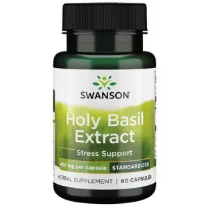 Swanson Holy Basil Extract, ekstrakt z bazylii świętej, 60kaps, suplement diety, ref.SWH144