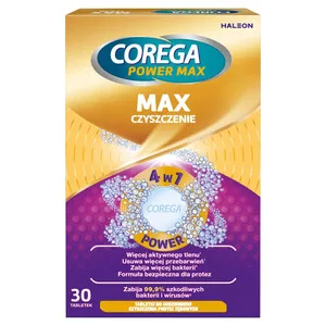 Corega Max Czyszczenie tabletki do czyszczenia protez zębowych 30szt