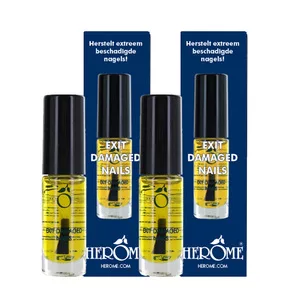 Herome Exit Damaged Nails, kuracja do zniszczonych paznokci po tipsach, 2x7ml
