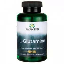 Swanson L-glutamina 500mg 100 kaps