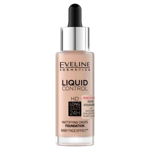 Eveline Cosmetics Liquid Control HD Long Lasting Formula 24H podkład do twarzy z dropperem 003 Ivory Beige 32ml