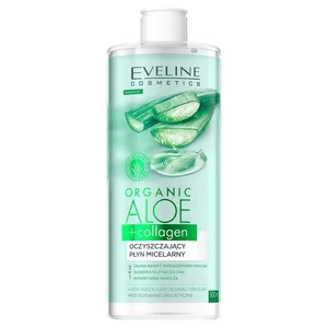 Eveline Organic Aloe + Collagen, oczyszczający płyn micelarny 3 w 1, 500ml