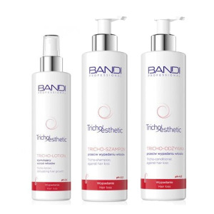 Bandi Tricho-Esthetix, zestaw przeciw wypadaniu włosów, szampon + lotion + odżywka