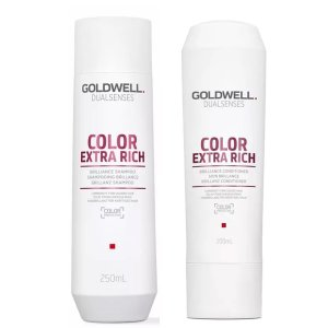 Goldwell Dualsenses Color Extra Rich, zestaw nabłyszczający do włosów matowych, szampon + odżywka