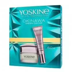 Yoskine Okinawa Green Caviar zestaw krem do twarzy na dzień i na noc 60+ 50ml + krem pod oczy na powieki i wokół ust 15ml