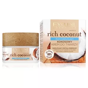 Eveline Rich Coconut, multi-nawilżający kokosowy krem do twarzy, 50ml