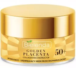 Bielenda Golden Placenta Collagen Reconstructor - Liftingująco - Ujędrniający Krem Przeciwzmarszczkowy 50+, dzień/ Noc, 50ml