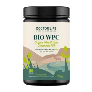 Doctor Life BIO WPC Organic Whey Protein Concentrate 70% białko suplement diety Chocolate 500g