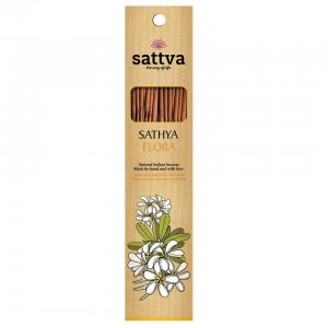 Sattva Natural Indian Incense naturalne indyjskie kadzidełko Sathya Flora 15szt