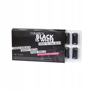 Curaprox Black Is White Chew To The Beat gumy do żucia 17g
