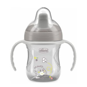 Chicco Training Cup kubek niekapek z twardym ustnikiem 6m+ Szary 200ml