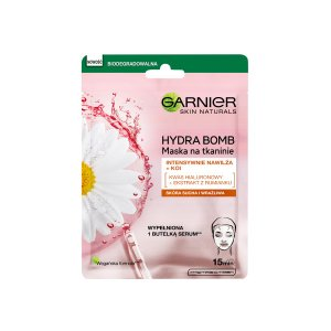 Garnier Skin Naturals Hydra Bomb Maska na tkaninie kojąca z ekstraktem z rumianku 28 g