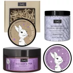 LaQ, Zestaw: Króliczka Niezpominajka - mus do ciała, mus do twarzy, masło do ciała i masło do twarzy
