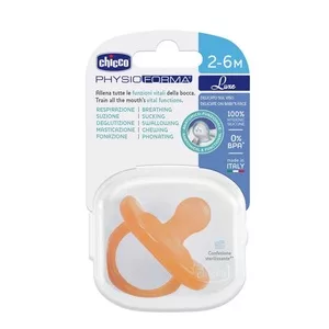 Chicco PhysioForma Luxe smoczek silikonowy uspokajający dla dzieci 2-6m Pomarańczowy