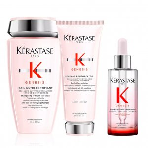 Kerastase Genesis, zestaw przeciw utracie gęstości włosów, szampon + odżywka + serum, 250ml + 200ml + 90ml