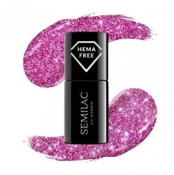 Semilac Flash, lakier hybrydowy, 462 Pink Bubbles, 7ml