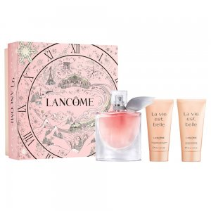 Lancome La Vie Est Belle zestaw woda perfumowana spray 50ml + balsam do ciała 50ml + żel pod prysznic 50ml (W)