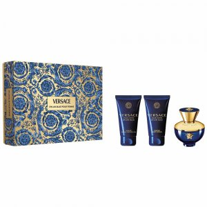 Versace Pour Femme Dylan Blue zestaw woda perfumowana spray 50ml + balsam do ciała 50ml + żel pod prysznic 50ml (W)