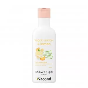 Nacomi Peach&Lemon, żel pod prysznic o zapachu brzoskwiniowego sorbetu z cytryną, 300ml
