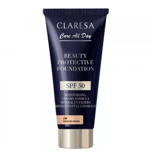 Claresa Beauty Protective Foundation nawilżający podkład z filtrem SPF50 2W Medium Warm 30ml
