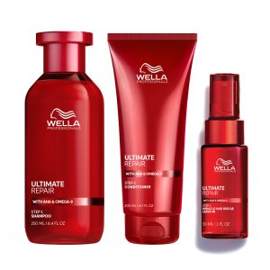 Wella Ultimate Repair, zestaw: szampon + odżywka + serum Miracle