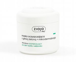 Ziaja PRO, Program oczyszczający, maska oczyszczająca z glinką zieloną + mikrodermabrazja, 250ml