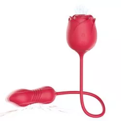 S-Hande Immortal Flower 5 masażer intymny w kształcie róży z 9 trybami ssania i pchania Red