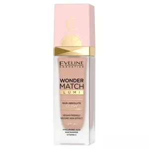 Eveline Wonder Match Lumi, podkład rozświetlający SPF20, 20 Nude, 30ml