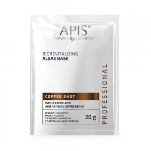 Apis Coffee Shot, maska algowa do twarzy, kwas kawowy i arabica, 200g