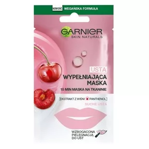 Garnier Skin Naturals Maska na tkaninie wypełniająca usta z ekstraktem z wiśni 5 g