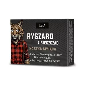 LaQ Ryszard z Bieszczad, mydło dla facetów, czarna kostka, 80g