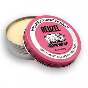 Reuzel Pink Heavy Grease, różowa pomada woskowa do włosów, 95g