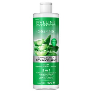 Eveline Organic, nawilżający płyn micelarny do demakijażu z aloesem, 400ml
