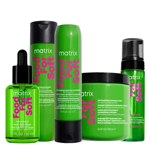 Matrix Food For Soft, zestaw intensywnie nawilżający: szampon + odżywka + olejek + maska + pianka