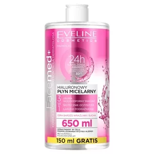 Eveline Facemed+, hialuronowy płyn micelarny 3w1, 650ml
