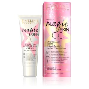 Eveline Magic Skin CC, upiększający krem nawilżający na zaczerwienienia, 50ml