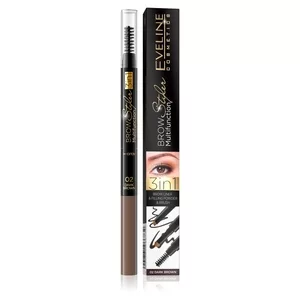 Eveline Brow Styler Multifunction, kredka do brwi 3w1, 02 brown