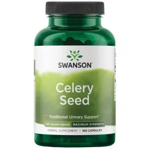 Swanson Celery Seed, Nasiona selera, 500mg, 180kaps, suplement diety, ref.SW1490