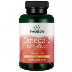 Swanson Omega-3 & Witamina D-3 60 sgels