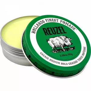 Reuzel Green Pomade Grease Medium, zielona pomada do włosów, średnie utrwalenie, 95g