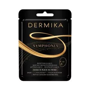 Dermika Symphonia, biostymulująca mocno skoncentrowana maska liftingująco-rozświetlająca w płacie na twarz, 1szt.