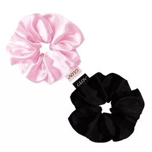 Glov Satin Scrunchies satynowe gumki do włosów S Pink/Black 2szt
