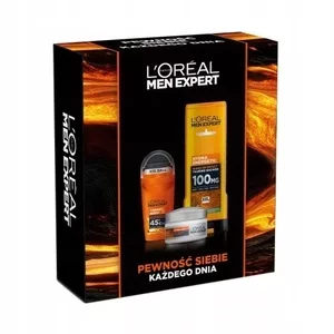 L\'Oreal Paris Men Expert zestaw energetyzujący żel pod prysznic 400ml + krem nawilżający 50ml + antyperspirant w kulce 50ml (M)
