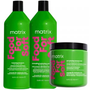 Matrix Food For Soft, zestaw XL intensywnie nawilżający: szampon + odżywka + maska